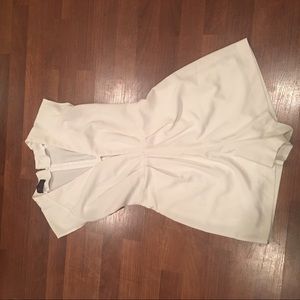 White V-cut Front Romper